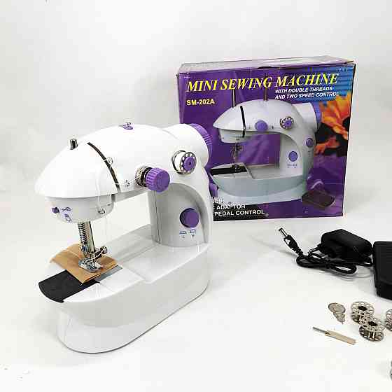Міні-швейна машина з насадками, Багатофункціональна домашня швейна XE-362 машинка портативна Київ
