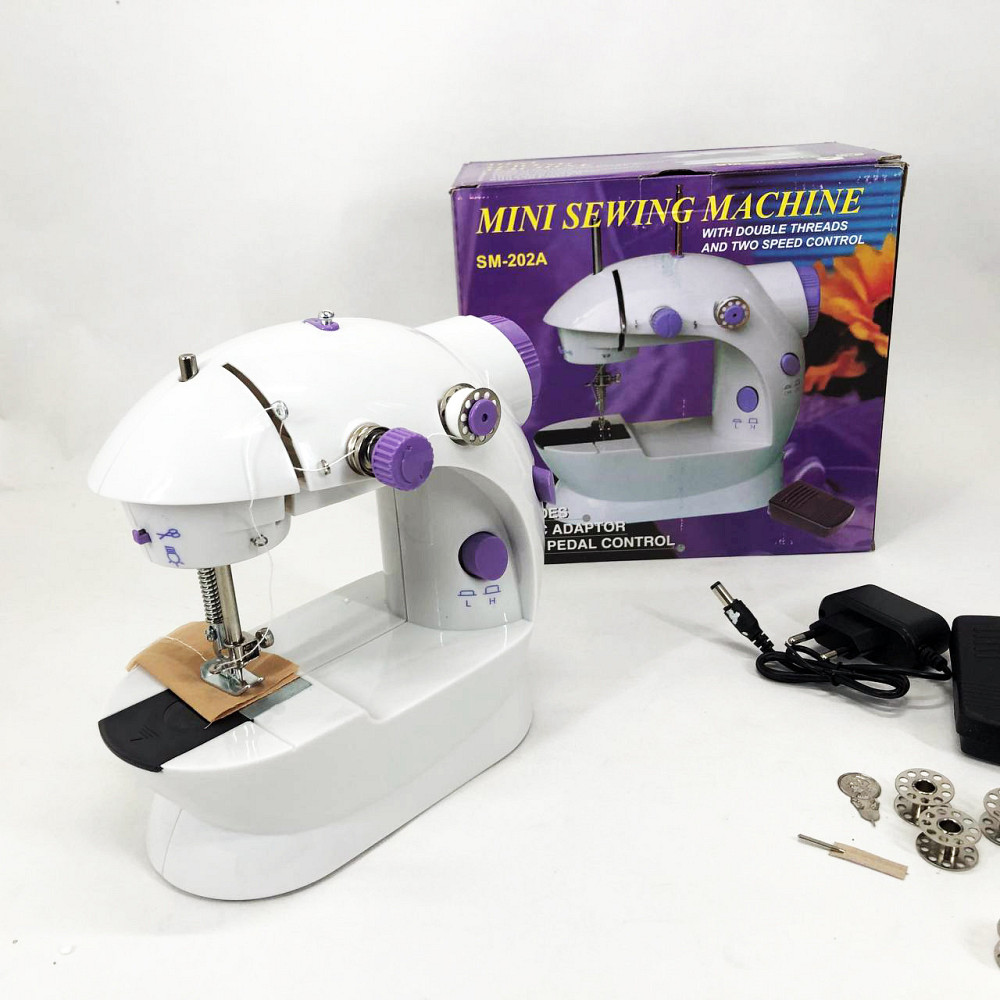 Міні-швейна машина з насадками, Багатофункціональна домашня швейна XE-362 машинка портативна Київ - фото 2