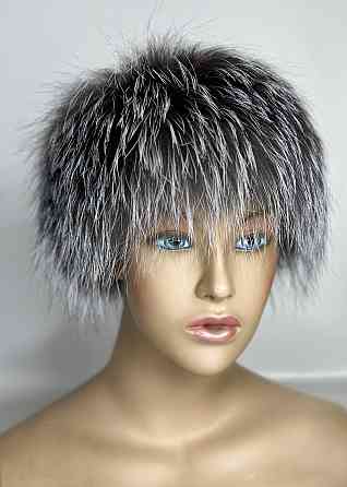 Меховая повязка на голову женская чернобурка Харьков