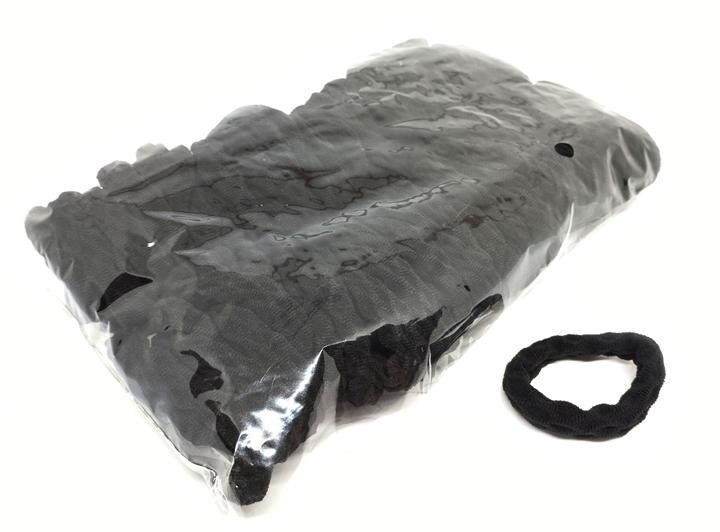 Гумки для волосся чорні рефлені 100 шт Київ - фото 1