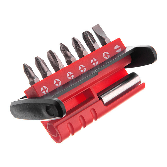 Набор насадок для отвертки с магнитным держателем, 8 ед., Cr-V INTERTOOL VT-0107 Киев - изображение 3