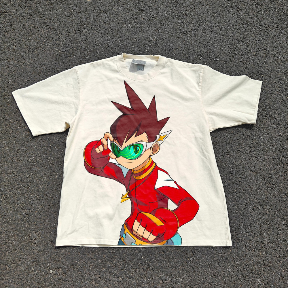 Футболка для мальчика с принтом аниме Аниме Мега Ман Стар оверсайз (рост от 165 до 180 ) Черний Днепр - изображение 1