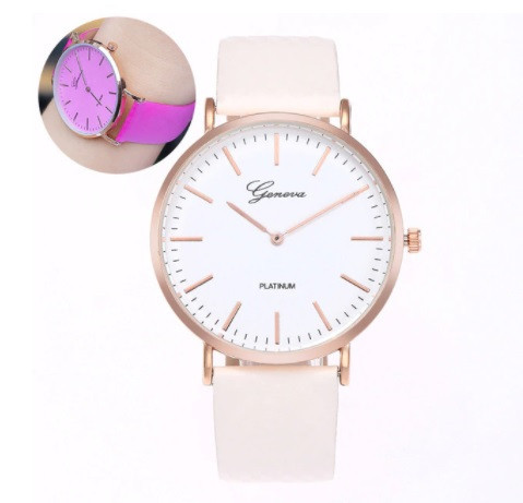 Часы хамелеон С ДЕФЕКТОМ (стрелка одна отпала) - часы на солнце меняют цвет с белого на малиновый Киев - изображение 1