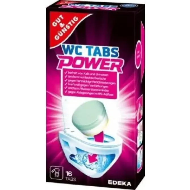 Таблетки для чистки унитаза Gut&Günstig Power, 16 шт Львов - изображение 1