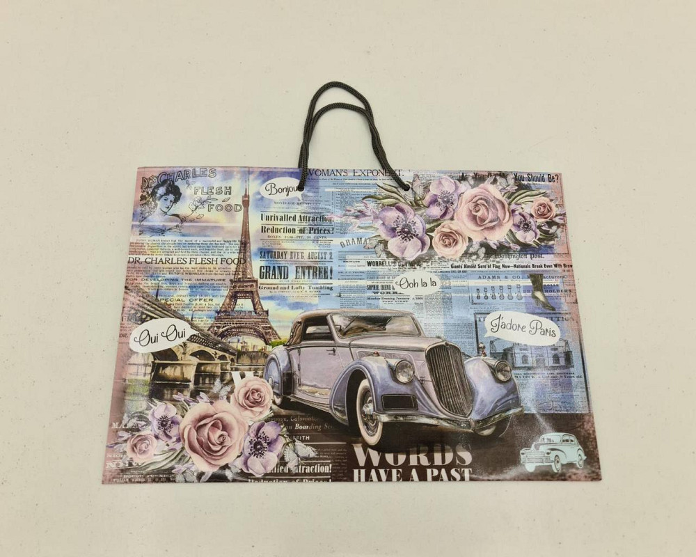 Паперовий великий горизонтальний пакет 36/22/10 (артBG-043) (12 шт.) Харків - фото 2