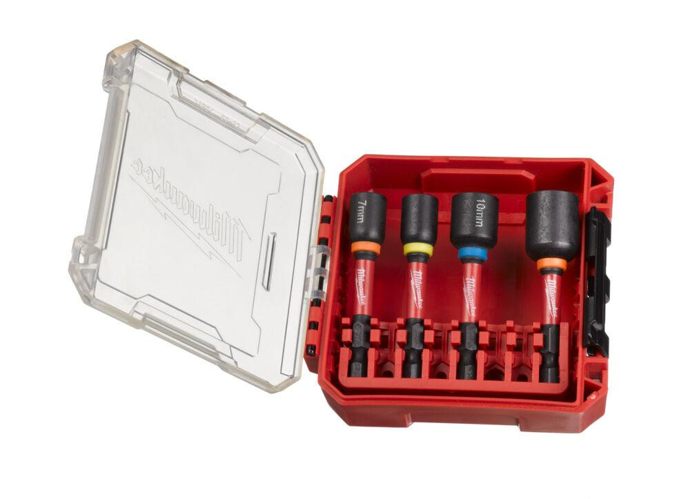 Набір магнитних головок для ударних робіт Shockwave (7 - 8 - 10 - 13мм) (4 шт) Milwaukee, пластиковий кейс Одеса - фото 1