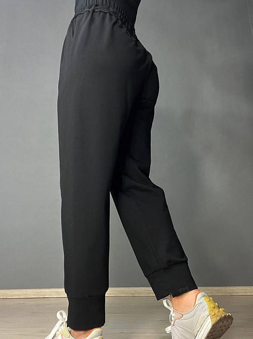 Брюки жіночі LSK 5539 спортивні джогери на манжеті з кишенями чорні, чорний, L Київ - фото 5