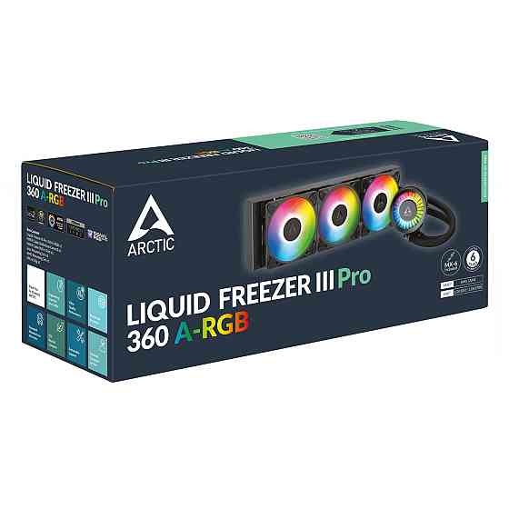 Система водяного охолодження Arctic Liquid Freezer III Pro 360 A-RGB Black (ACFRE00184A) ( 11243 ) Харків