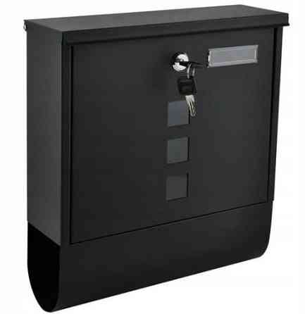 Почтовый ящик с тубусом для газет и листовок + 2 ключа Malatec (6244) Black Нововолынск