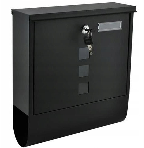 Почтовый ящик с тубусом для газет и листовок + 2 ключа Malatec (6244) Black Нововолынск - изображение 3