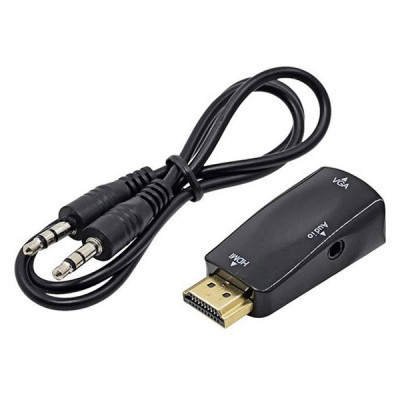 Переходник ST-Lab HDMI male (PC/laptop) - VGA F(Monitor) (U-991 black) Винница - изображение 1