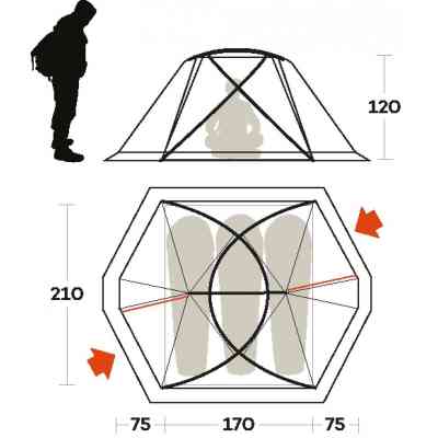 Намет Ferrino Svalbard 3.0 Orange (99056LAAFR) (926976) Вінниця