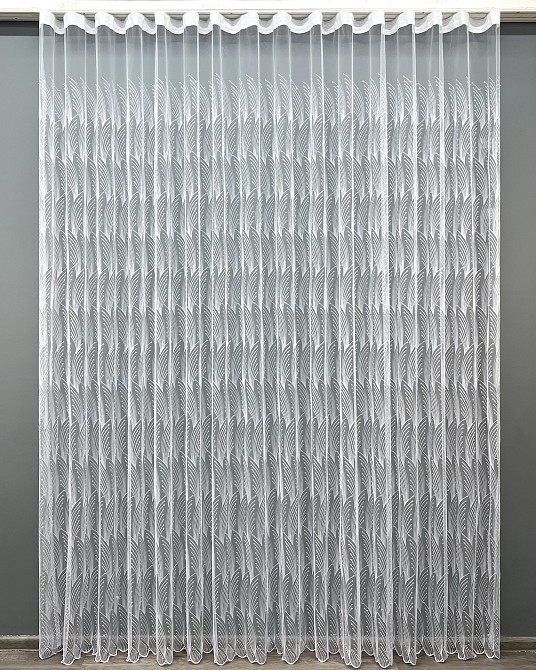 Тюль VR-Textil 2012т Фатин з вишивкою та люрексом Холодний білий 400х270 см (42-1093) Київ - фото 2