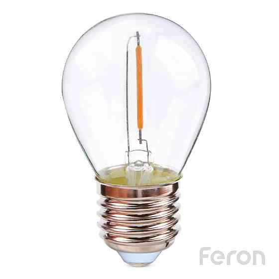 Світлодіодна лампа Feron Filament LB-61 1Вт E27 2700K прозора Харків
