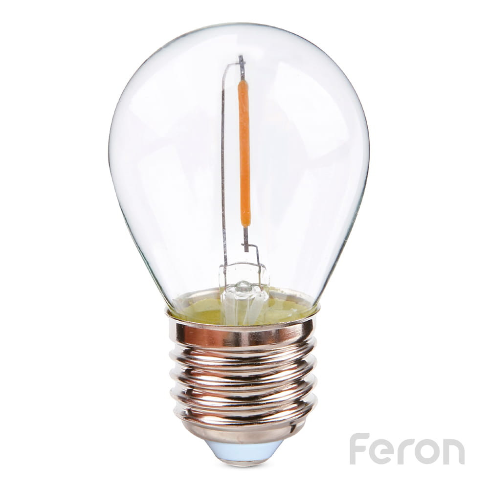 Світлодіодна лампа Feron Filament LB-61 1Вт E27 2700K прозора Харків - фото 2