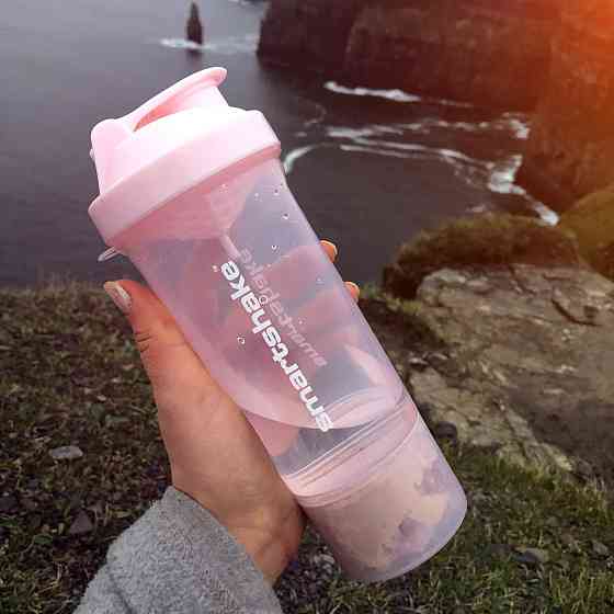 Шейкер спортивний SmartShake Slim 500ml Cotton Pink (Light Lavender) Каменское