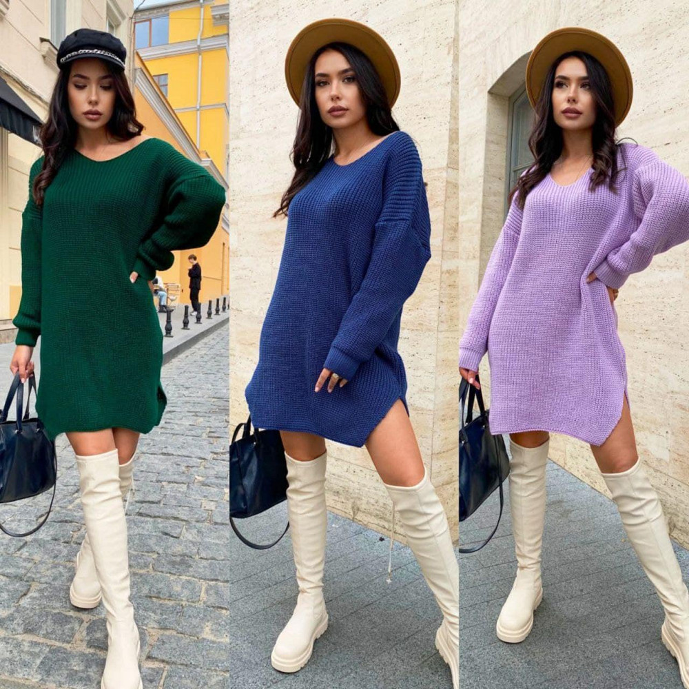 Жіноча стильна в'язана сукня-туніка оверсайз. 42-48р Київ - фото 1