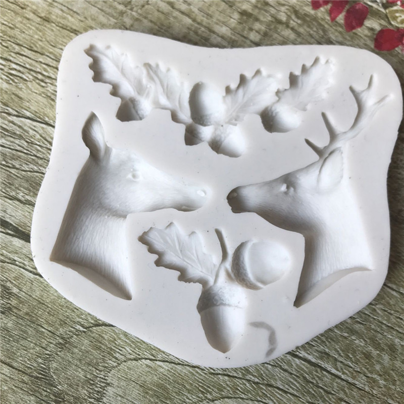 Молд новогодний Олени 93 на 99 мм серый Киев - изображение 8