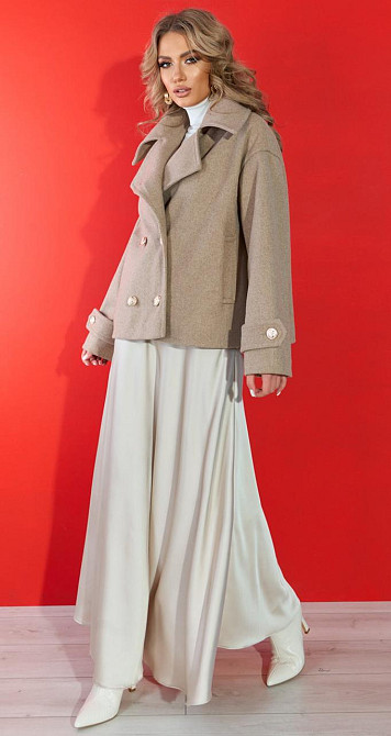 Укорочене пальто з красивим коміром (42) Київ - фото 4