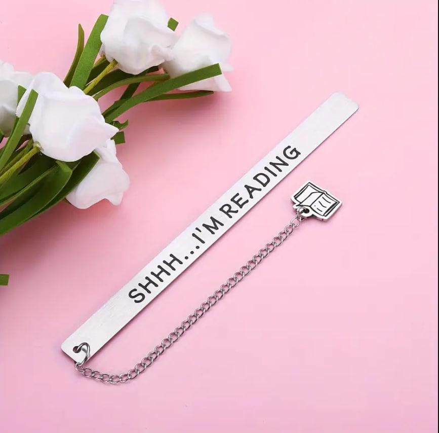 Металева закладка – креативний подарунок для книголюбів | Закладка для книг "Shhh...I'm reading" Київ - фото 1