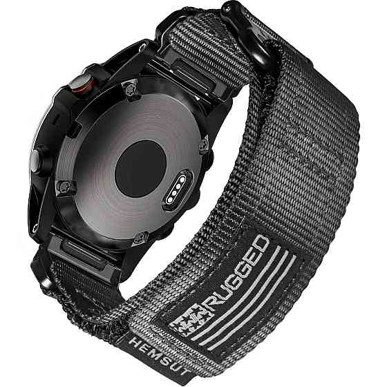 Ремешок для часов Hemsut HGA125 Super Rugged Garmin Black 22 mm SBR Киев