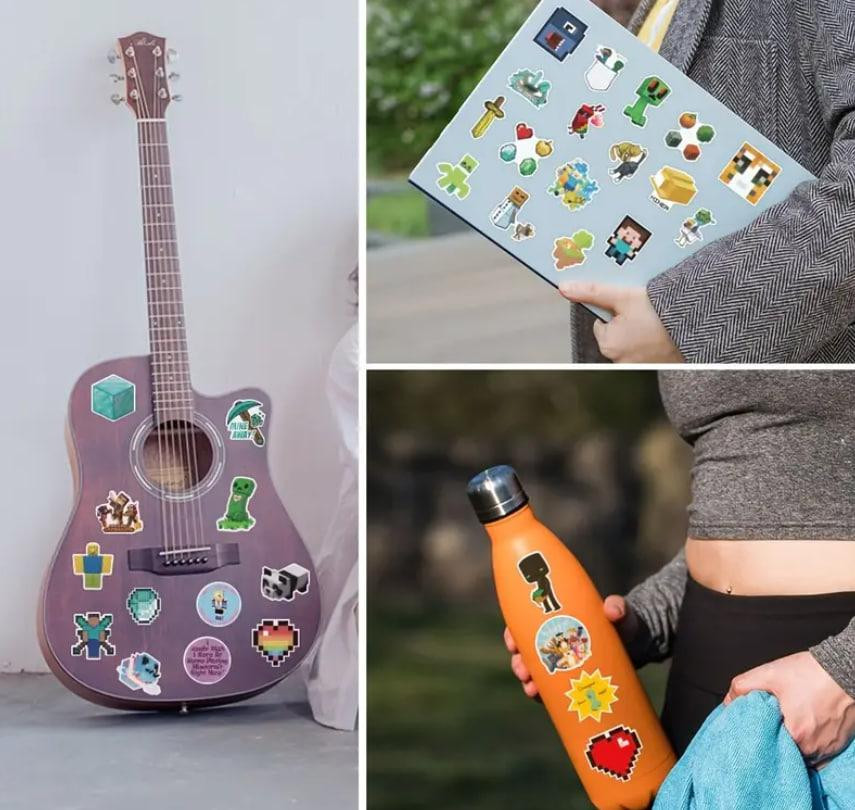 50 наклейок Minecraft, наклейки майнкрафт, стікери для блокноту, телефону. Київ - фото 3