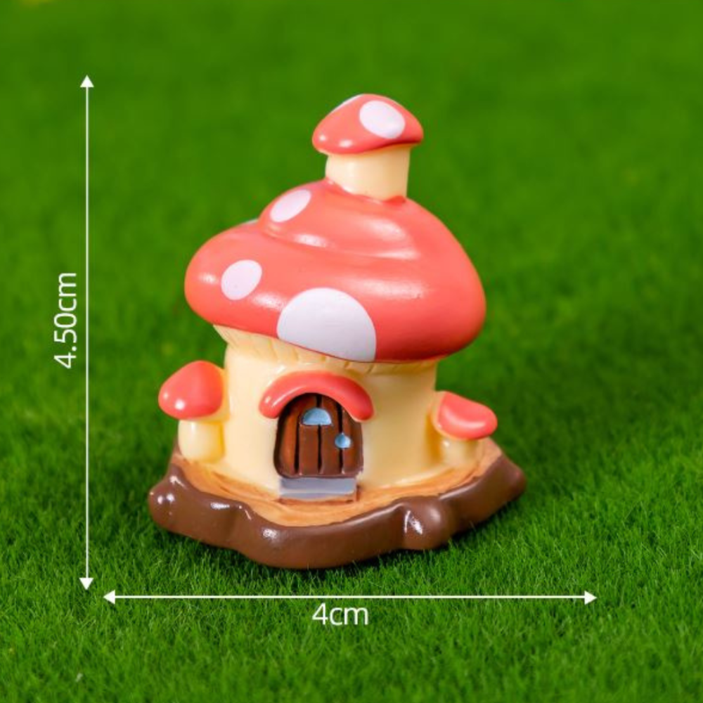 Миниатюрный сказочный домик 4 х 3.3 см для микроландшафта, хендмейда Будиночок-Грибочок Одесса - изображение 1