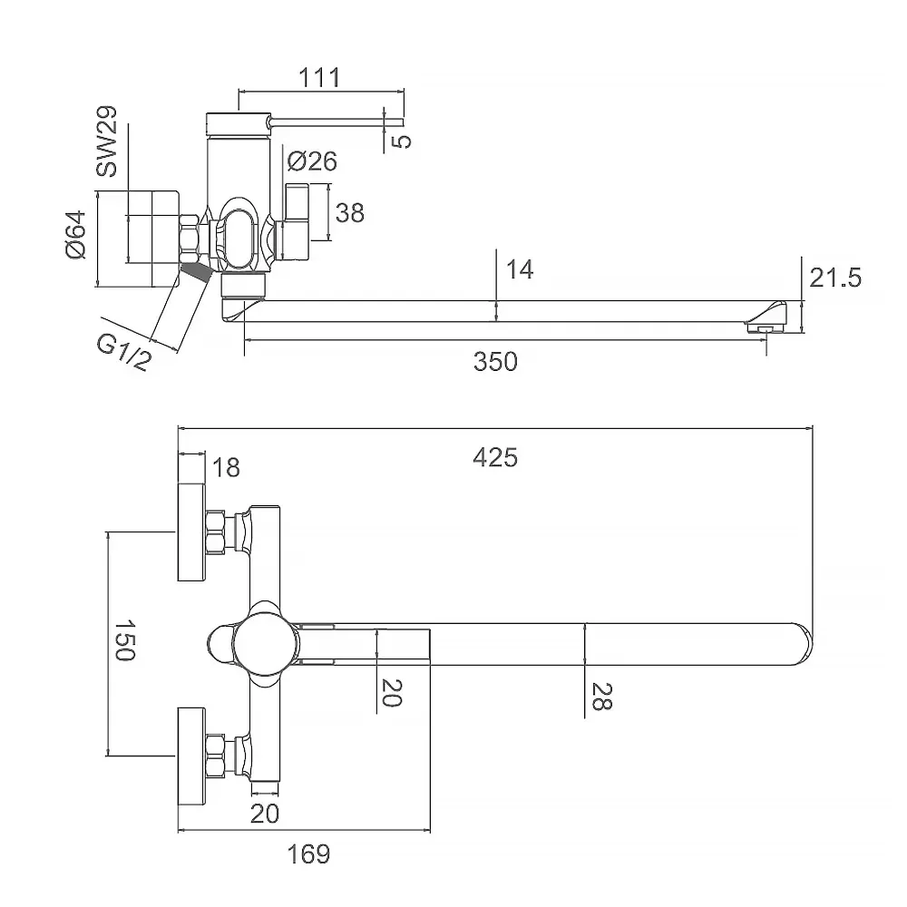 Змішувач для ванни з душовим гарнітуром FRAP F2267-6 чорний Київ - фото 10