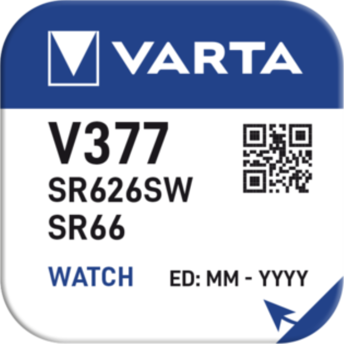 Батарейка таблетка VARTA V 377 SR66 1.55V блістер 1 шт. Рівне - фото 1