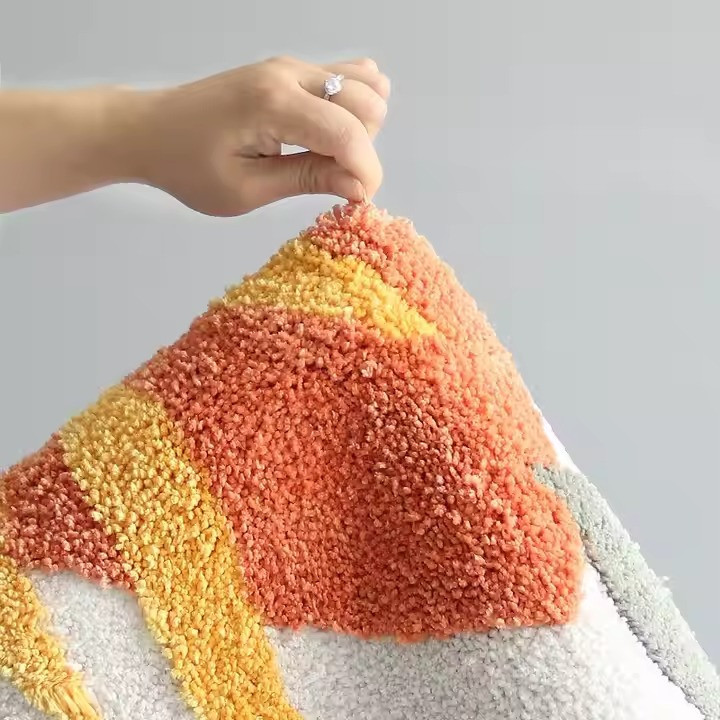 Коврик для ванной комнаты и душа коврик для ног в душевую,микрофибра,атискользящий 50х80 см,цветочный принт Каменец-Подольский - изображение 4