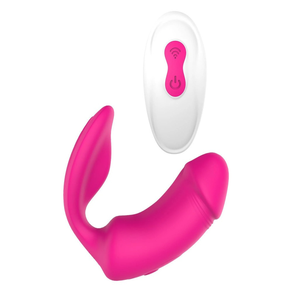 Вагінально-кліторальний вібратор Dream Toys Essentials з пультом, рожевий, 9 × 3 см Sex Aura Київ - фото 1