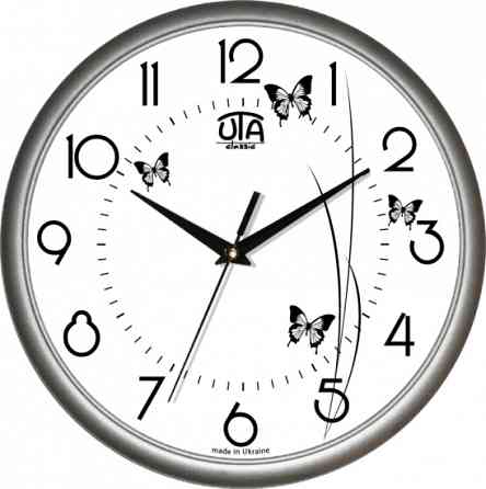 Настенные Часы Сlassic Полет Бабочек Grey Винница