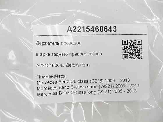 Mercedes-Benz  A2215460643 Утримувач проводів в арці заднього правого колеса CL C216 S-class short W221 S-class long V221 Одеса