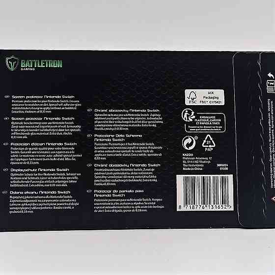 Захисне скло Battletron Tempered Glass 9H для Nintendo Switch прозоре 6.2" загартоване протиударне Київ