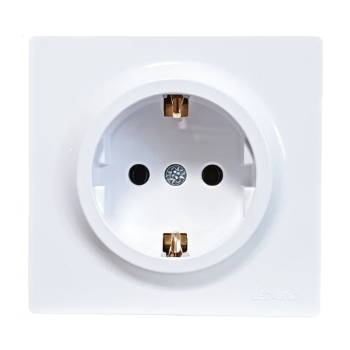 LETO білий Розетка зовнішня із заземленням Лезард Житомир - фото 2