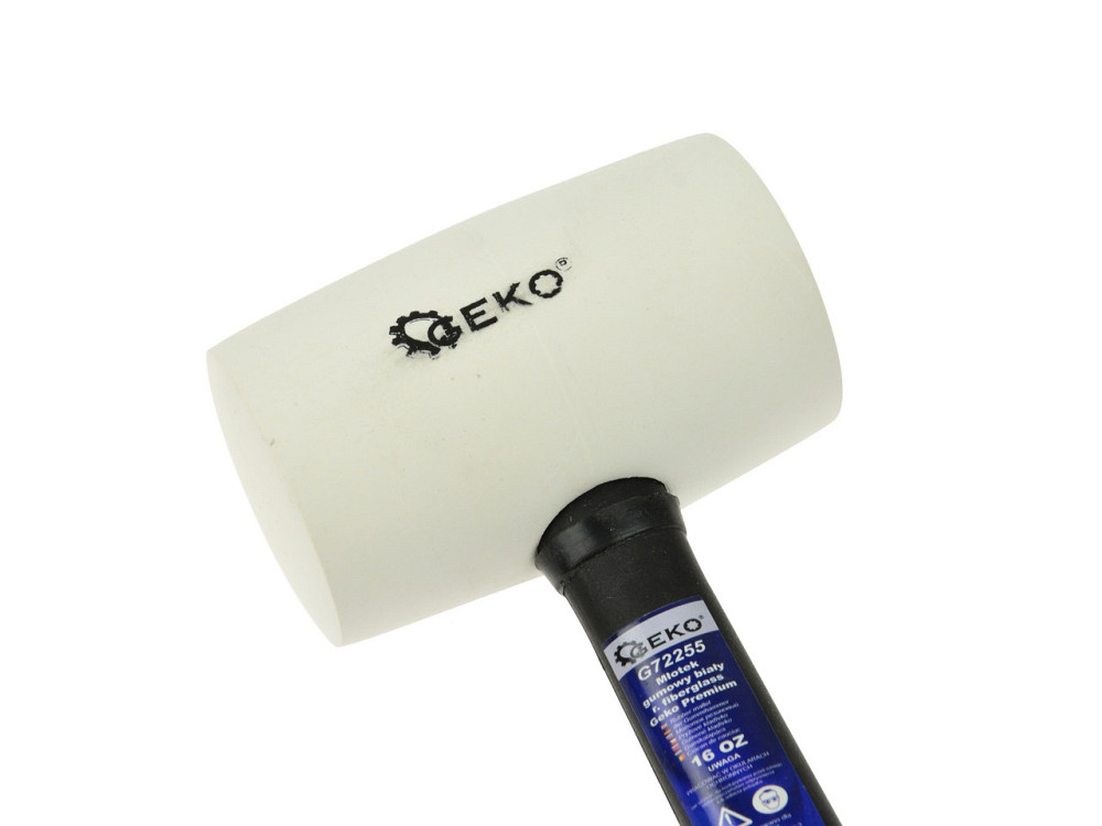 Киянка "GeKo"-premium гумова біла з ручкою зі скловолокна покритого TPR  600 г Киев - изображение 2