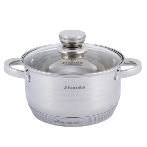 Набір каструль 6 предметів (каструлі 1,5/2/3л) нержавіюча сталь порожнисті ручки 4915 KAMILLE Житомир - фото 4