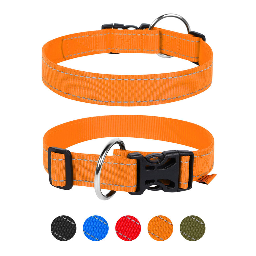 Нашийник Dog Extreme з нейлону регульований (ширина 20мм, довжина 25-40 см) помаранчевий Коломыя - изображение 1