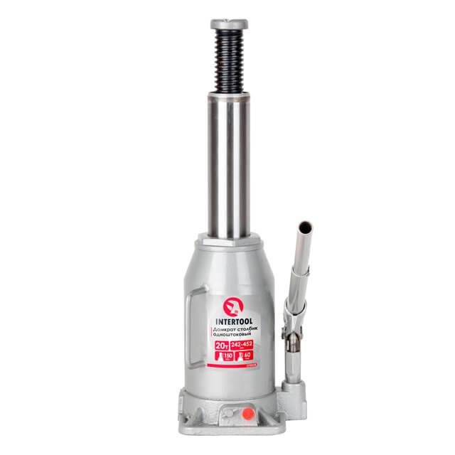 Домкрат "стовпчик" одноштоковий 20т, 242-452 мм INTERTOOL GT0028 Київ - фото 3