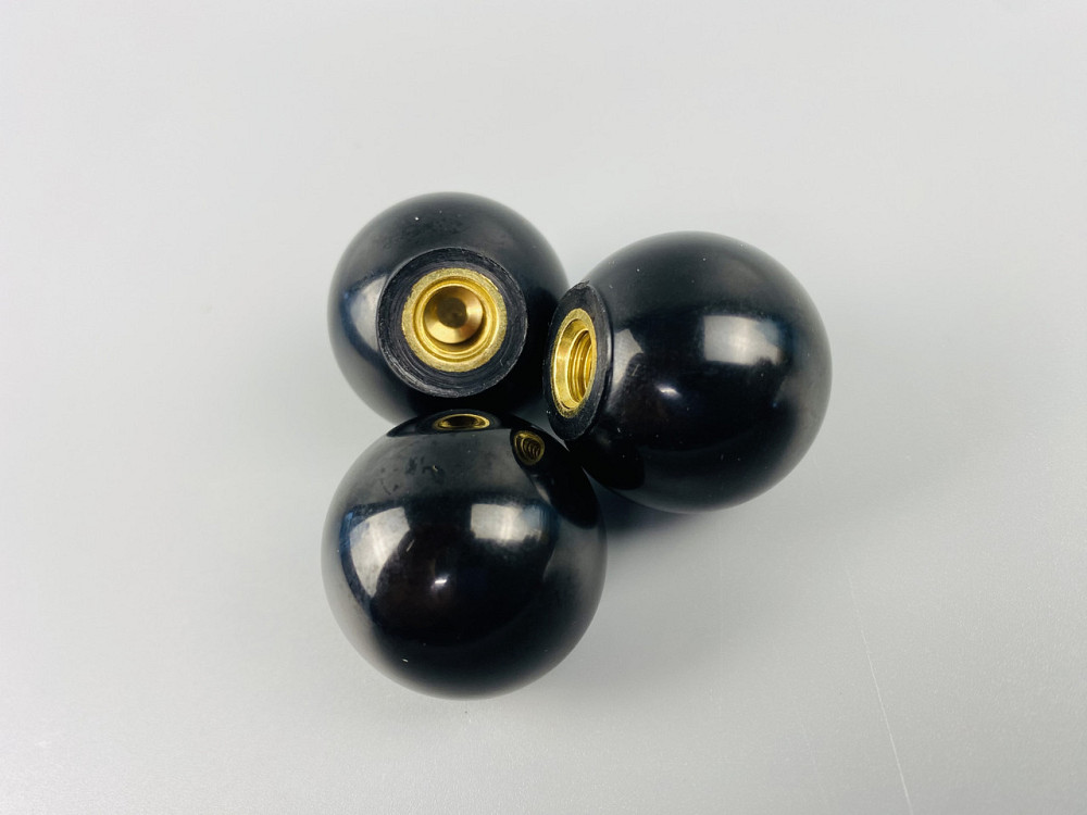 Наконечник важеля універсальний М8, D30 (шар чорний), латунна втулка різь внутрішня М8 Мукачево - фото 8