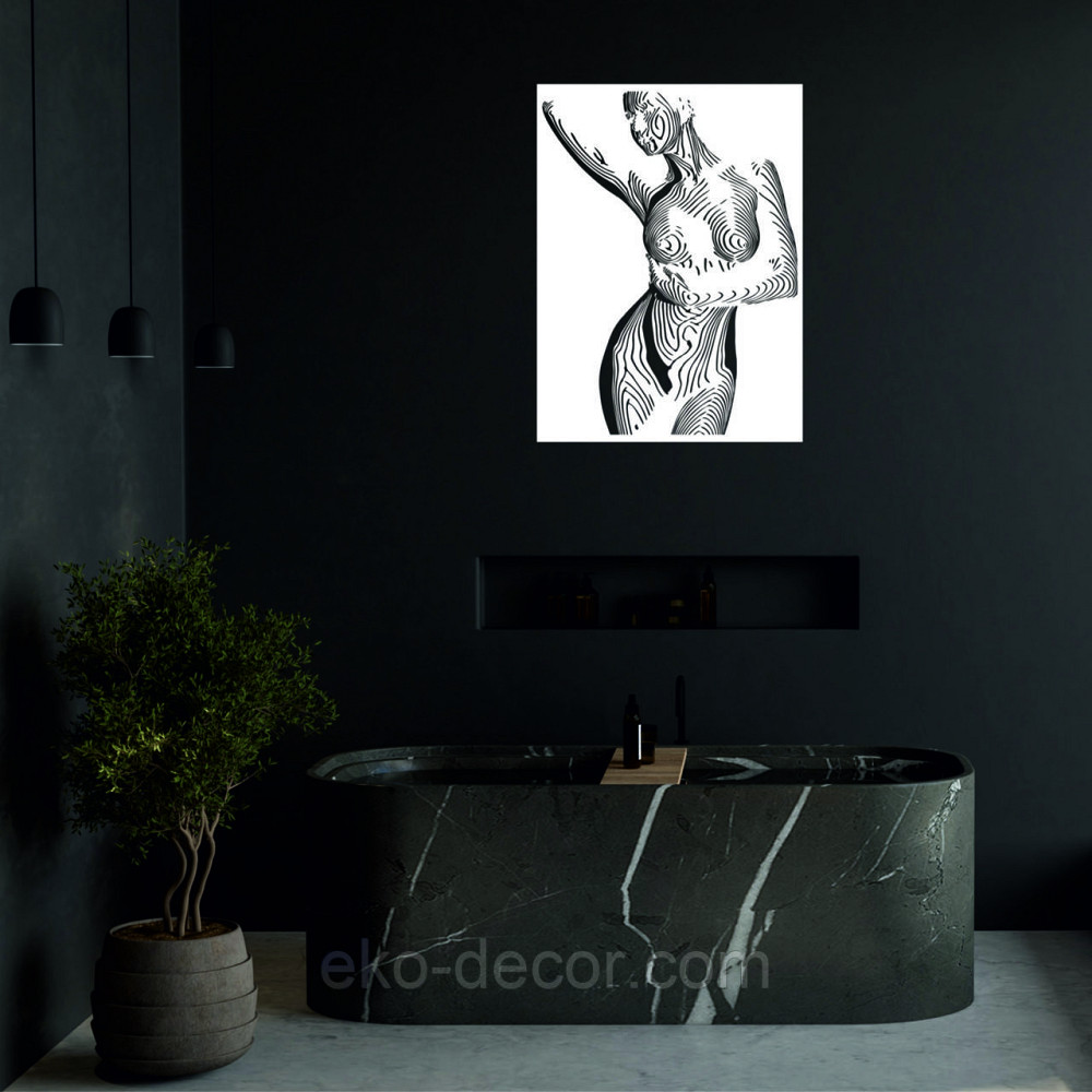 Декоративное настенное Панно «Женское тело», Декор на стену 50*37 см, Белый Киев - изображение 8