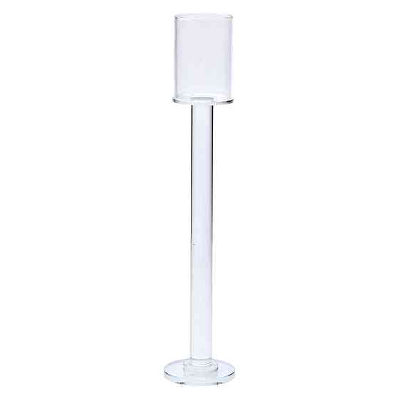 Yiwu Підсвічник келих скляний на високій ніжці 8×40.5 см декоративний прозорий HP-4-45L Коломия