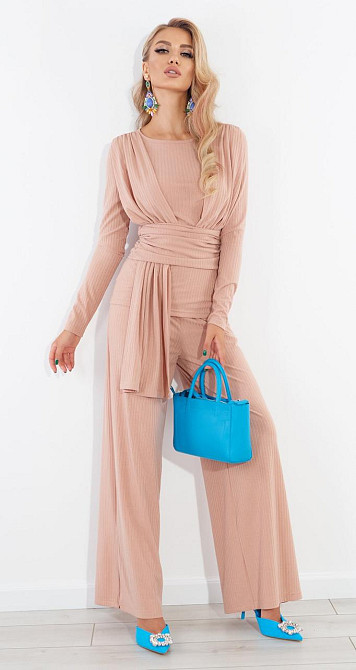 Бежевый брючный костюм (44) Киев - изображение 4