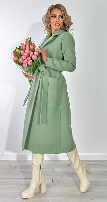 Лаконічне пальто з накладними кишенями (42) Київ - фото 3