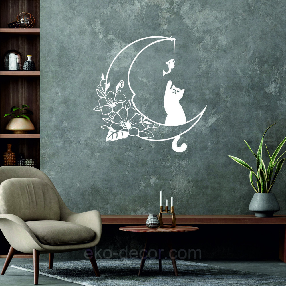 Декоративное настенное 3D Панно «Котёнок» Декор на стену с объемом 50*49 см, Белый Киев - изображение 6