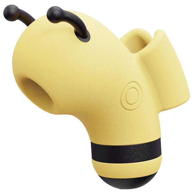 Вакуумний стимулятор із мікрострумами CuteVibe Beebe Yellow, на палець Sex Aura Київ - фото 1