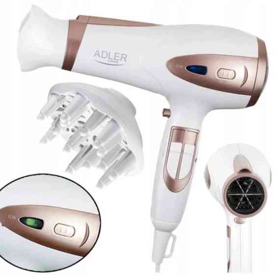 Фен для укладання волосся з функцією іонізації Adler, Зручний фен для укладання волосся KO-84 Івано-Франківськ