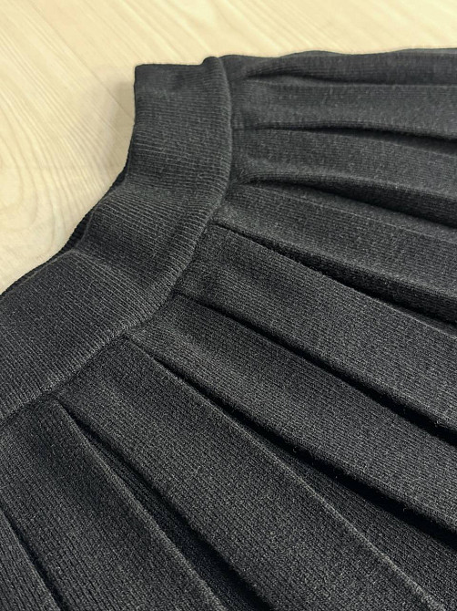 Спідниця жіноча A-N 9956 в’язана тепла у складку на резинці, чорний, one size Київ - фото 18