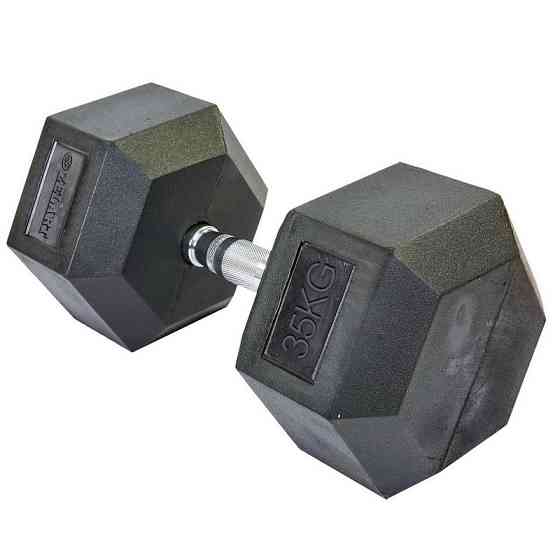 Гантель 35 кг цільна шестигранна гексагональна Zelart Київ