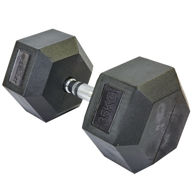 Гантель 35 кг цільна шестигранна гексагональна Zelart Київ - фото 5